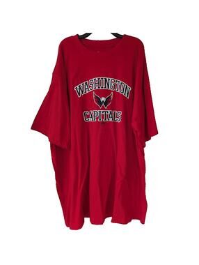 Washington Capitals Weagle T-Shirt 4XLT Red NHL Hockey Majestic 4XT Big & Tall
